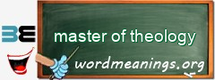 WordMeaning blackboard for master of theology